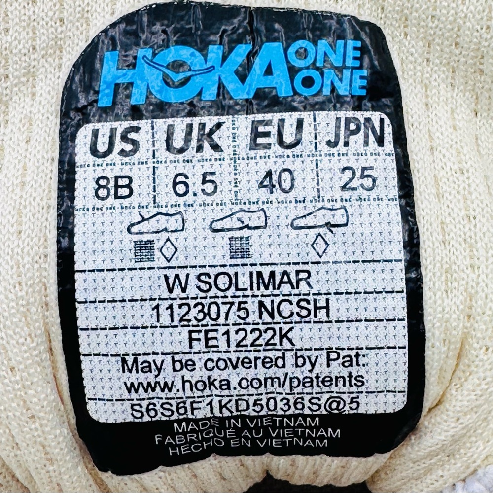 HOKA Women's Solimar sneaker in the Nimbus Cloud/Shortbread colorway. SZ 8 - Picture 11 of 11